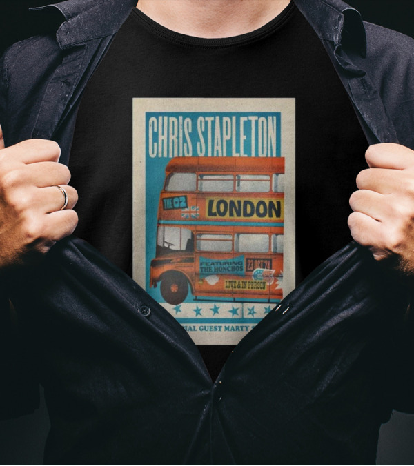 Chris Stapleton Live At The O2 In London Featuring The Honchos 23 Oct 24 With Special Guest Marty Stuart T-Shirt