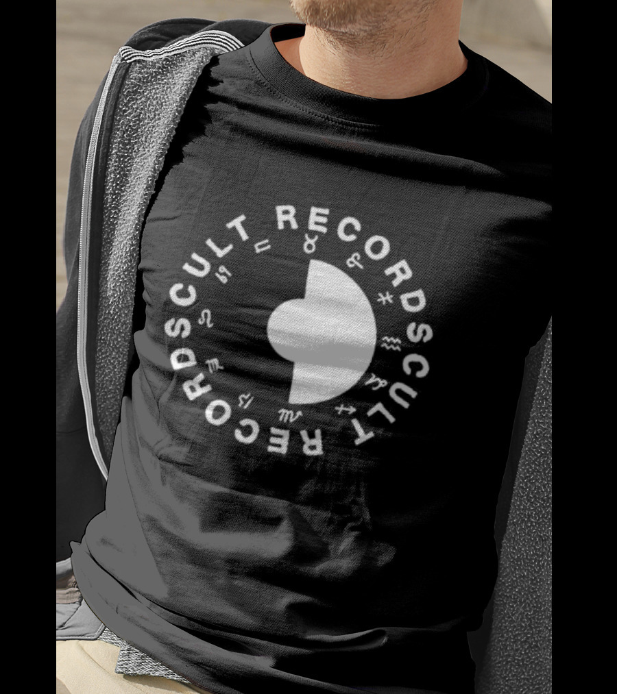Cult Records Unif Believing Astrology Symbols Circle T-Shirt