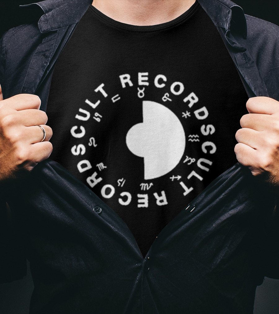 Cult Records Unif Believing Astrology Symbols Circle T-Shirt