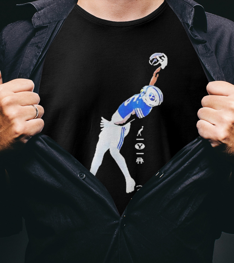 Darius Lassiter BYU Cougars Football Leaping Catch Highlight T-Shirt
