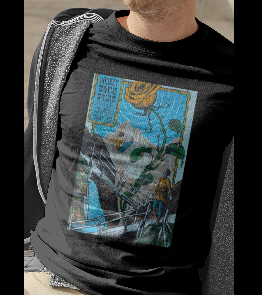 Johnny Blue Skies Sturgill Simpson Spiraling Rose Mountain Adventure Cary NC October 22 T-Shirt