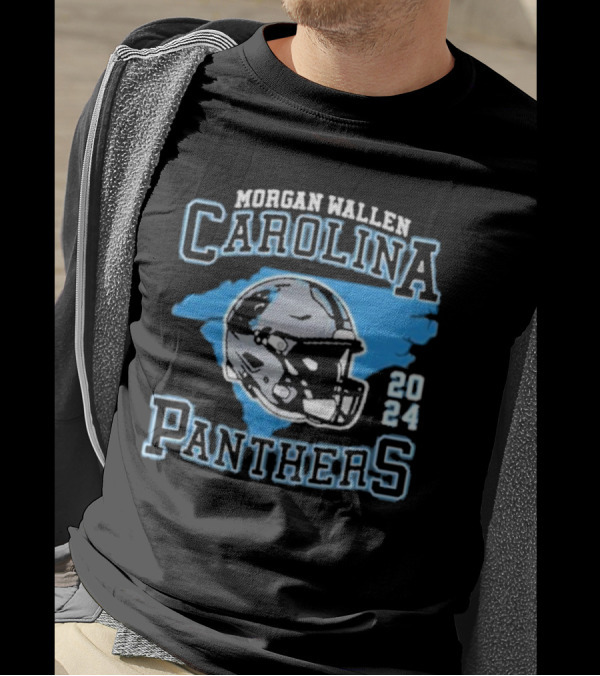 Morgan Wallen Carolina Panthers 2024 Helmet T-Shirt