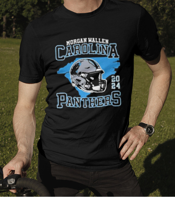 Morgan Wallen Carolina Panthers 2024 Helmet T-Shirt