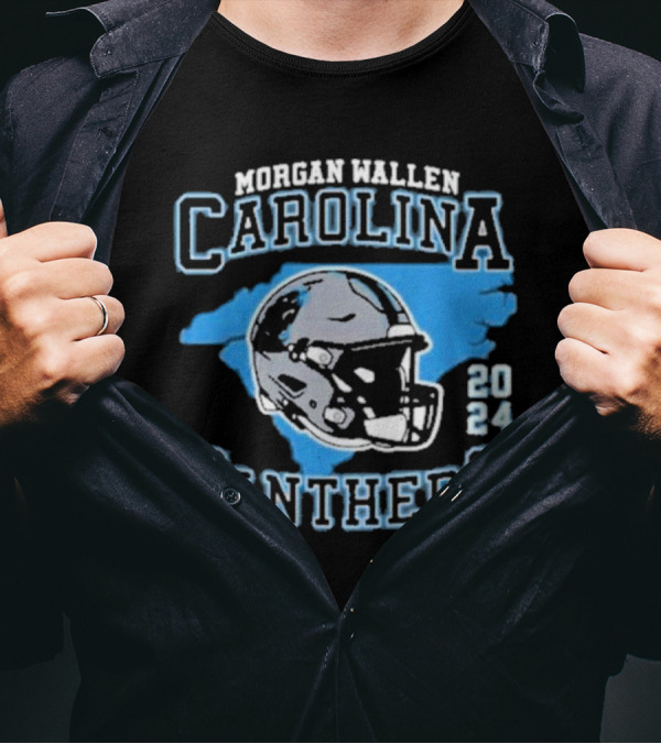 Morgan Wallen Carolina Panthers 2024 Helmet T-Shirt
