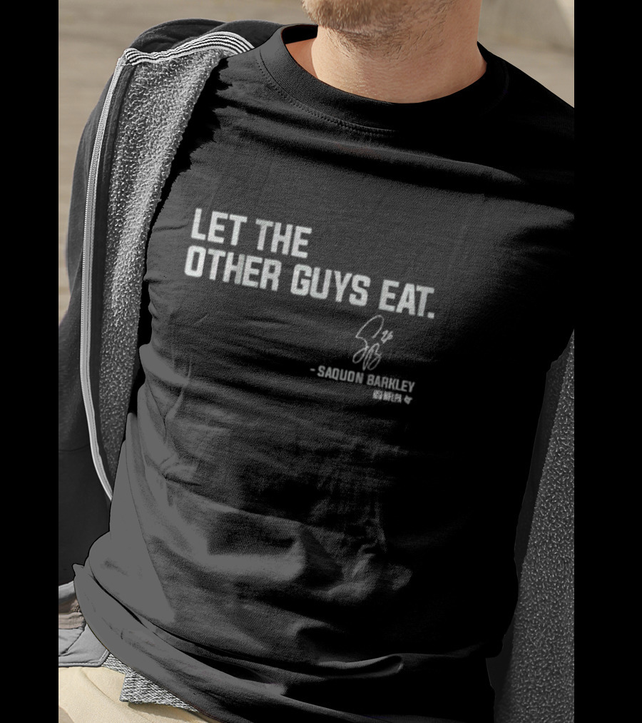 Saquon Barkley Let The Other Guys Eat Signature NFLPA T-Shirt