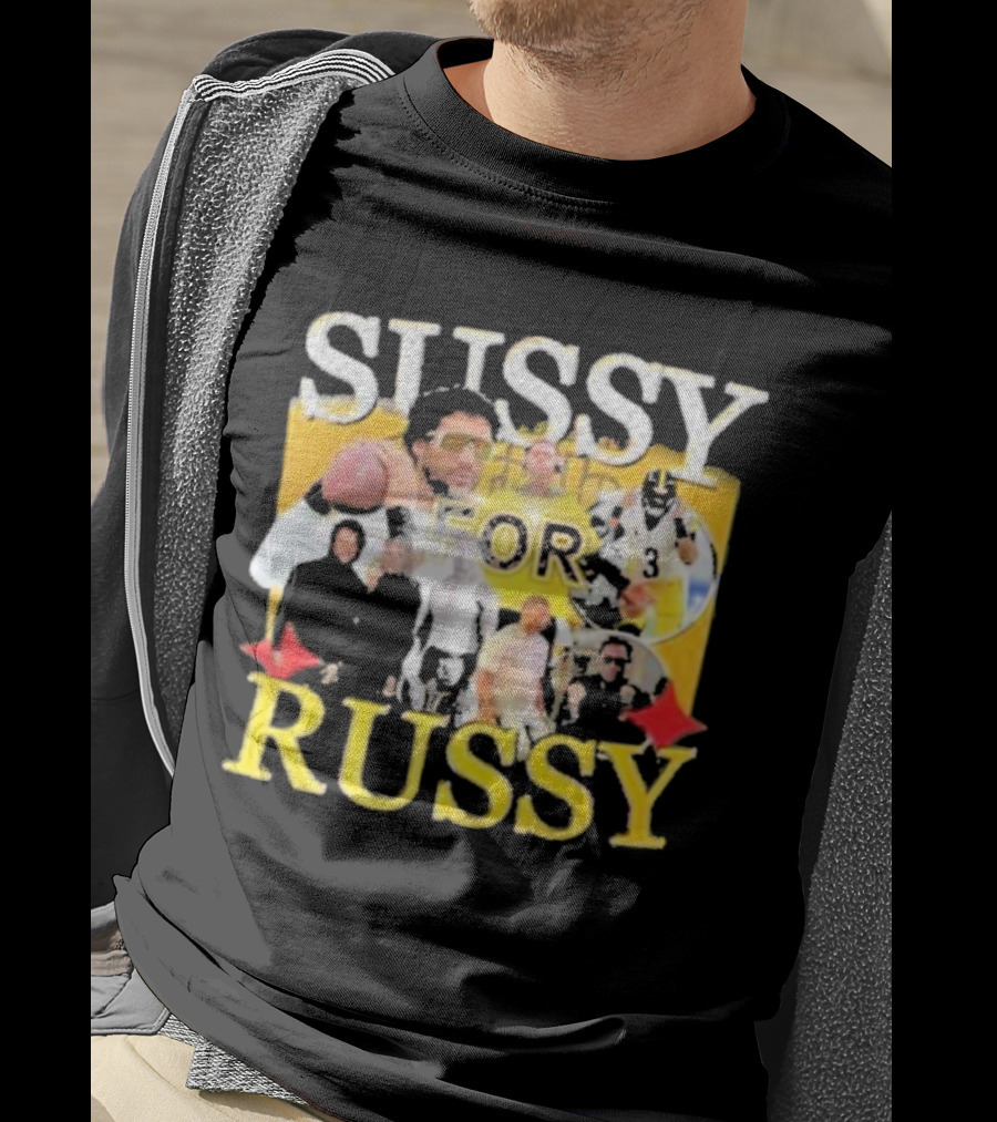 Sussy For Russy Football Photos Collage T-Shirt