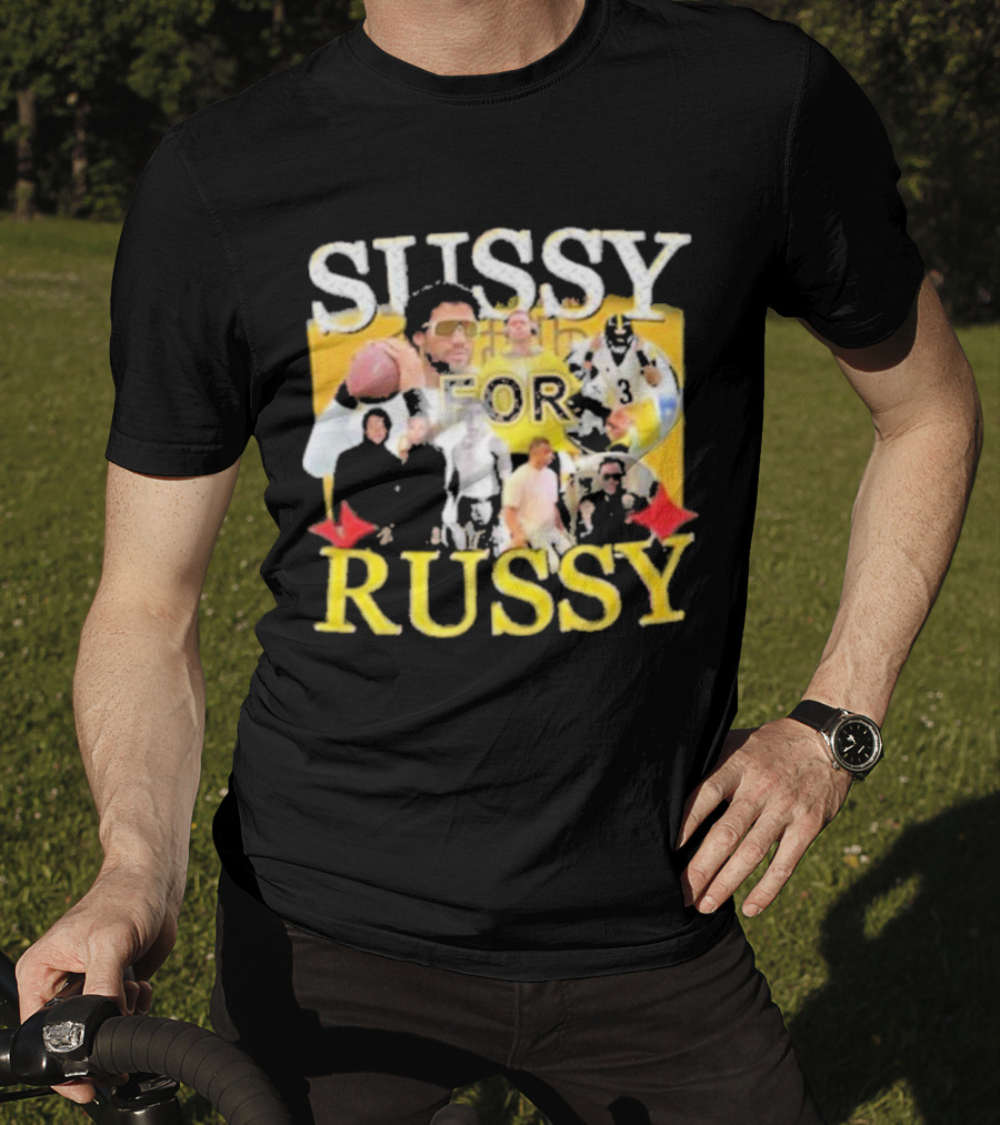 Sussy For Russy Football Photos Collage T-Shirt