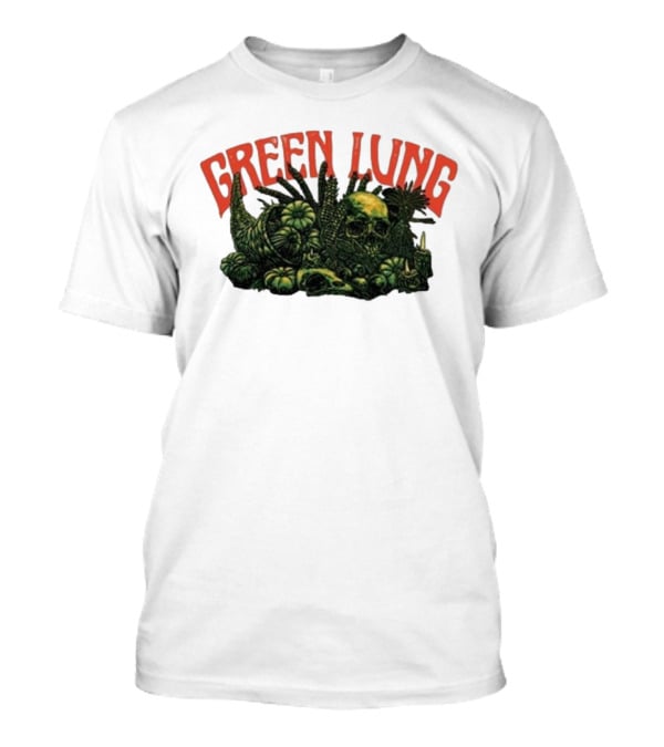 Green Lung Harvest Skull And Pumpkins T-Shirt