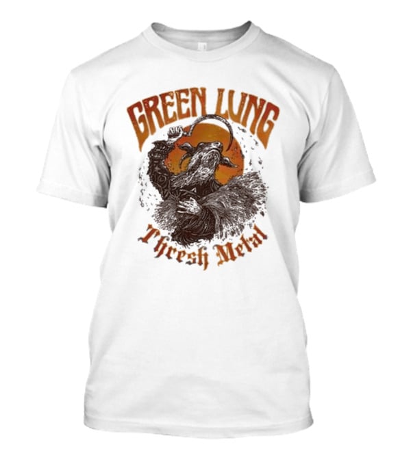 Green Lung Thrash Metal Mystical Goat With Crescent Blade T-Shirt