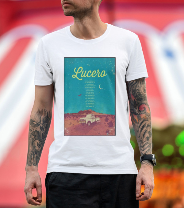 Premium T-Shirt: Lucero Nov 2024 Tour Fayetteville Lawrence Salt Lake Santa Ana San Francisco Seattle Portland Los Angeles Solana Beach Phoenix Denver Memphis T-Shirt Lucero Nov 2024 Tour Fayetteville Lawrence Salt Lake Santa Ana San Francisco Seattle Portland Los Angeles Solana Beach Phoenix Denver Memphis T-Shirt