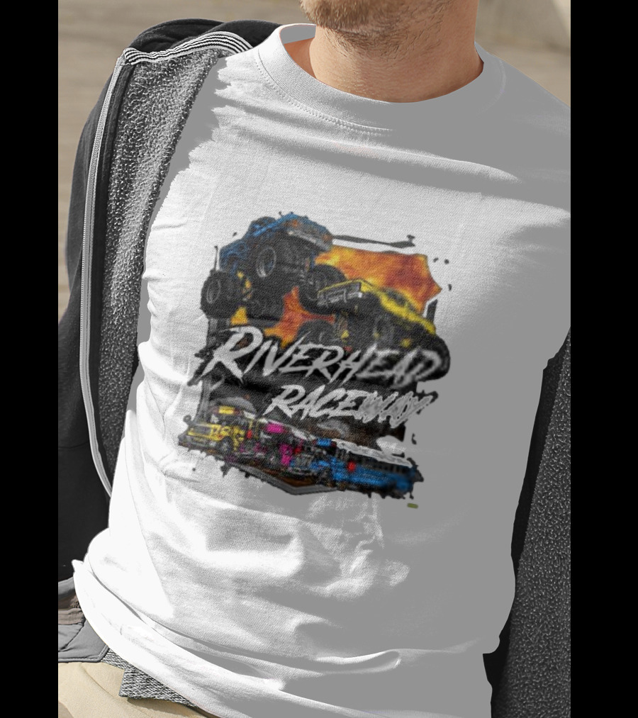 Monster Trucks And Busses At Riverhead Raceway Explosive Action T-Shirt