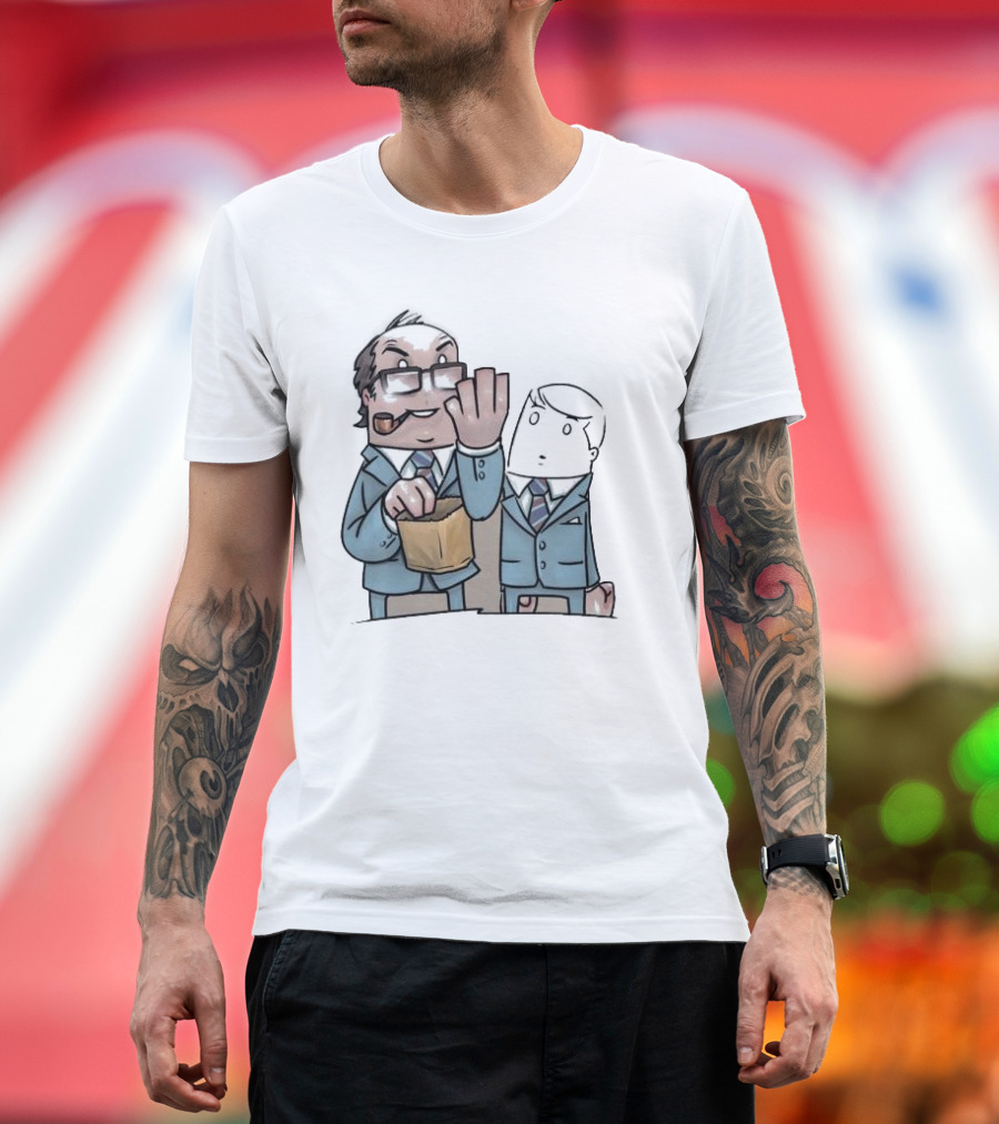 Morecambe and Wise Paper Bag Trick HappyToast 2024 Cartoon Duo T-Shirt