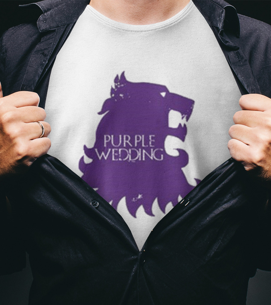 Purple Wedding Lannister Lion Crest T-Shirt