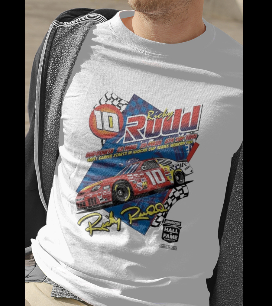 Ricky Rudd 2025 NASCAR Hall Of Fame Inductee 906 Starts 23 Wins 29 Top 5s 48 Top 10s Most Career Starts In NASCAR Cup Series Modern Era T-Shirt