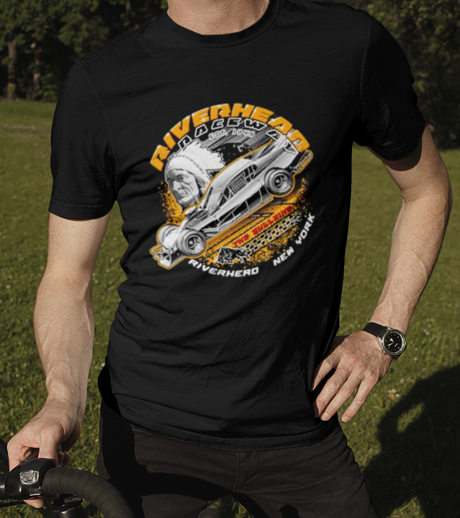 Riverhead Raceway Car Graphic Est 1940 Riverhead New York T-Shirt