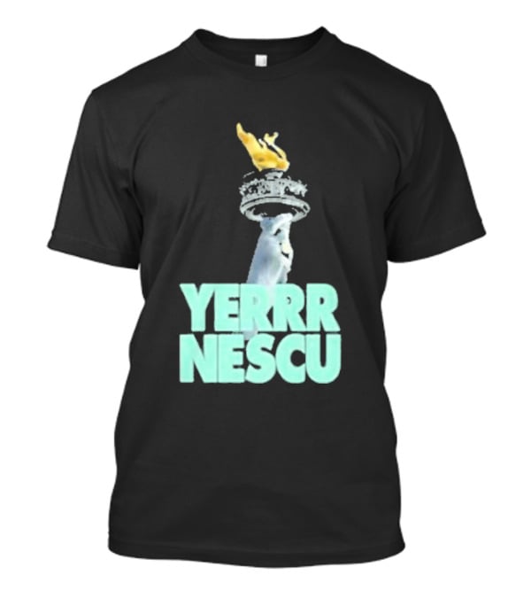 Sabrina Rocking The YERRR NESCU Statue Of Liberty Torch Flame T-Shirt