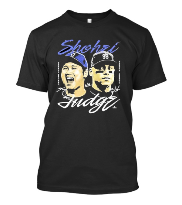 Shohei Ohtani Vs Aaron Judge Dodgers Vs Yankees World Champions 2024 Signatures T-Shirt