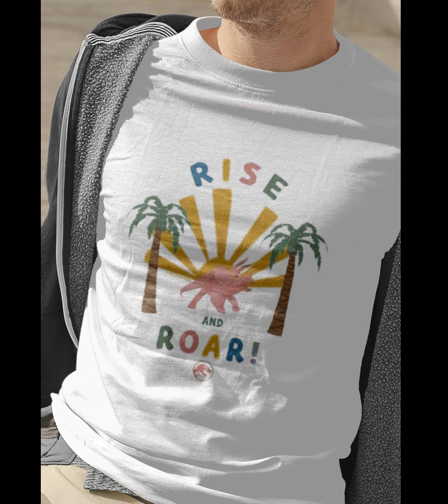 Jurassic Park Rise And Roar Toddler Triceratops And Palm Trees T-Shirt