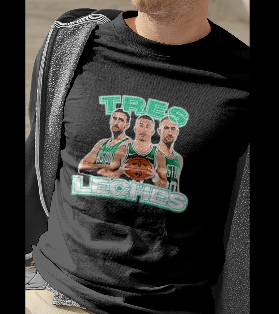 Boston Celtics Tres Leches Basketball Trio T-Shirt