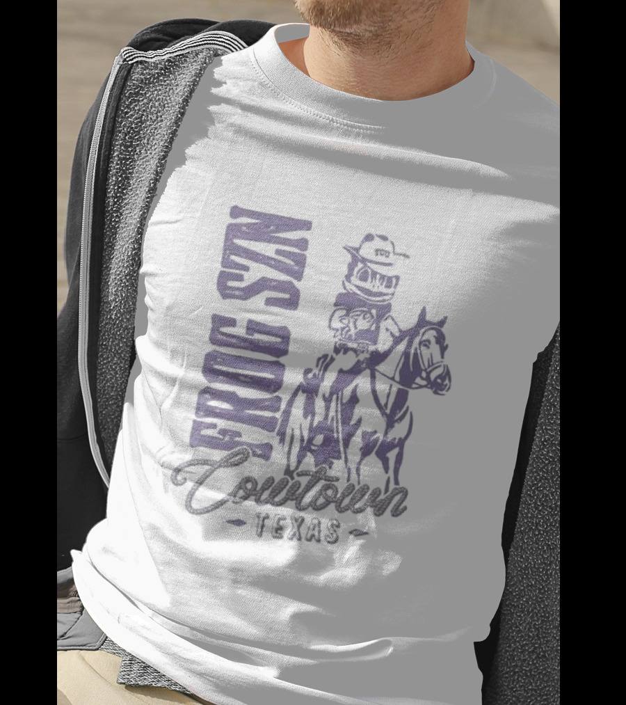 Frog Szn Cowtown Texas TCU Rider T-Shirt