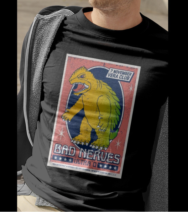 Bad Nerves Ultra Q At Vera Club Groningen November 7 2024 Dinosaur T-Shirt