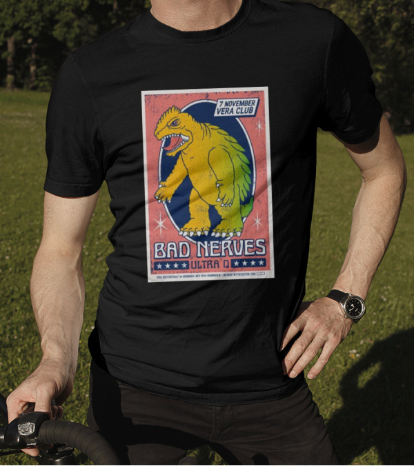 Bad Nerves Ultra Q At Vera Club Groningen November 7 2024 Dinosaur T-Shirt