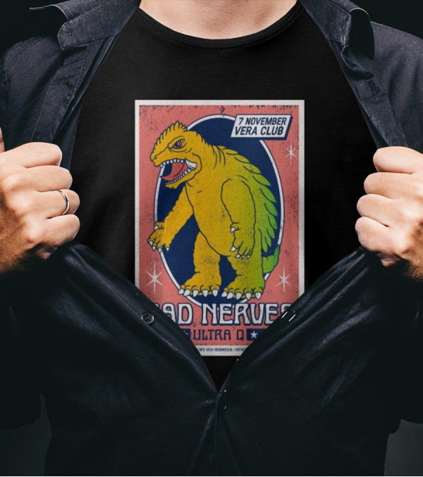 Bad Nerves Ultra Q At Vera Club Groningen November 7 2024 Dinosaur T-Shirt