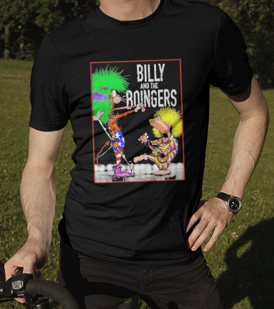 Billy And The Boingers Celebrate Big Hair Era With Great Music Star Stripes And Colors T-Shirt