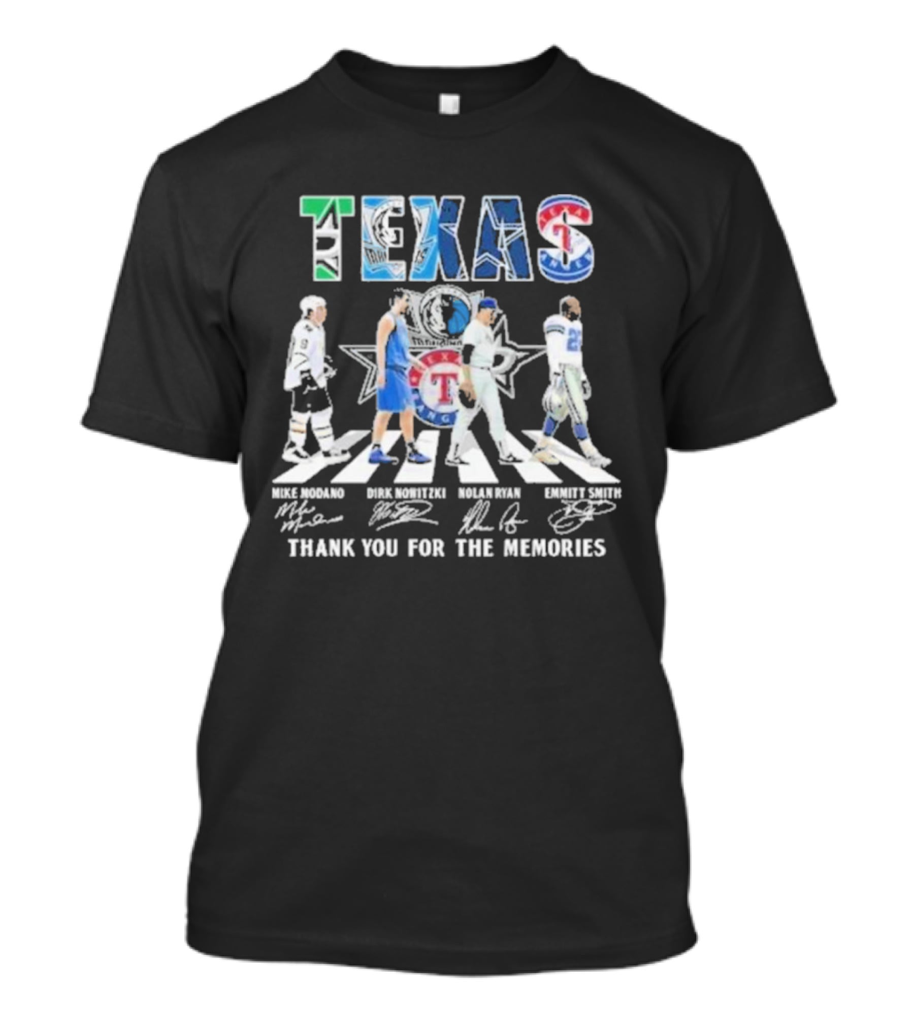 Dallas Stars Mavericks Cowboys Rangers Texas Thank You For The Memories T-Shirt