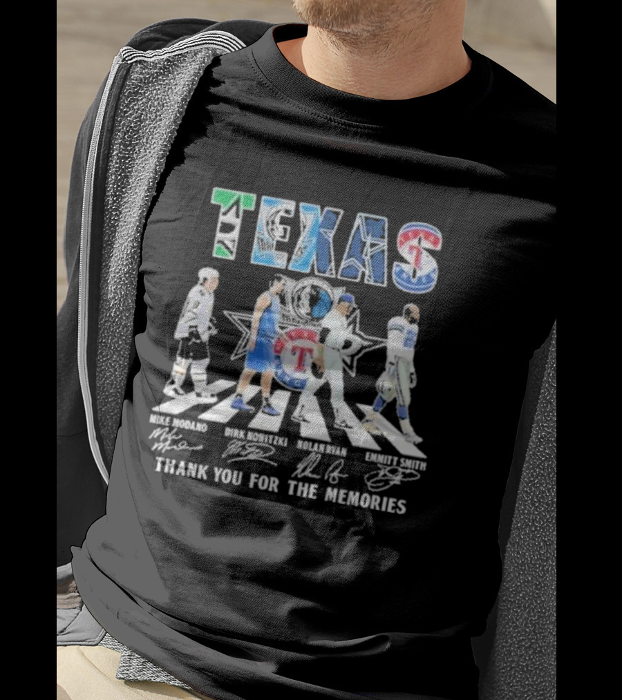 Dallas Stars Mavericks Cowboys Rangers Texas Thank You For The Memories T-Shirt