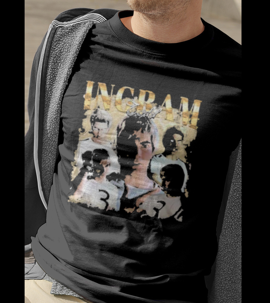 Todd Ingram Retro Collage With Gold Text And Number Three T-Shirt