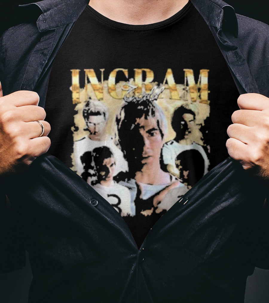 Todd Ingram Retro Collage With Gold Text And Number Three T-Shirt