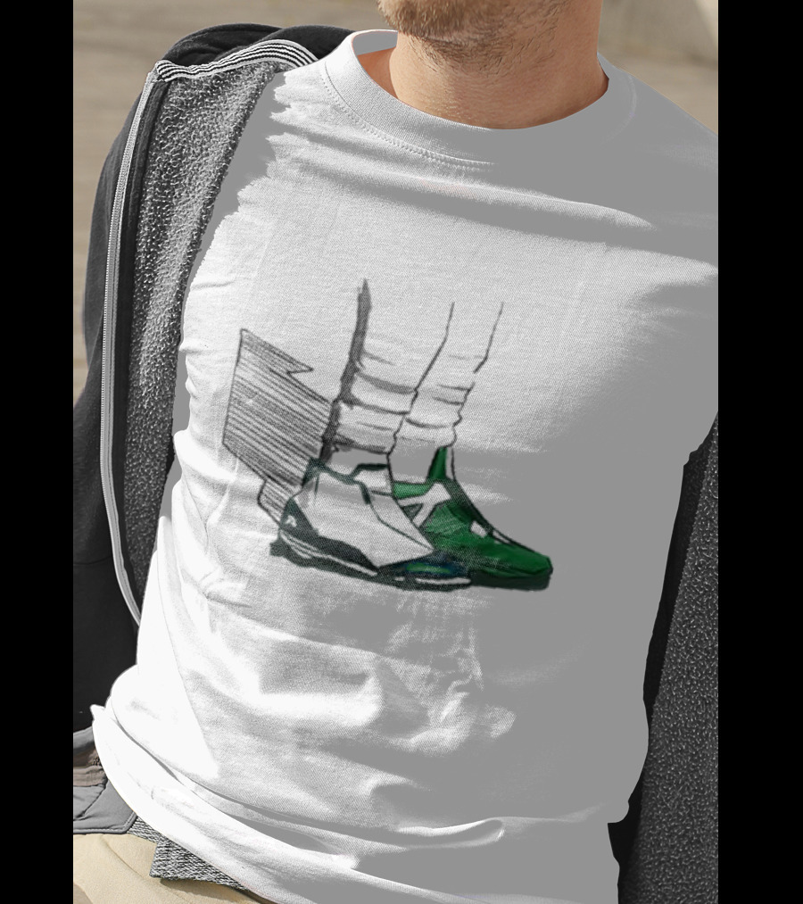 Shoe Game Comfort Colors Green Soccer Sneakers And White Socks T-Shirt