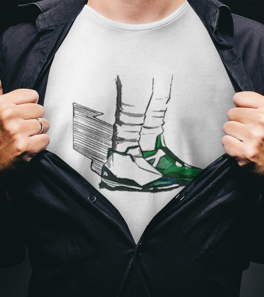 Shoe Game Comfort Colors Green Soccer Sneakers And White Socks T-Shirt