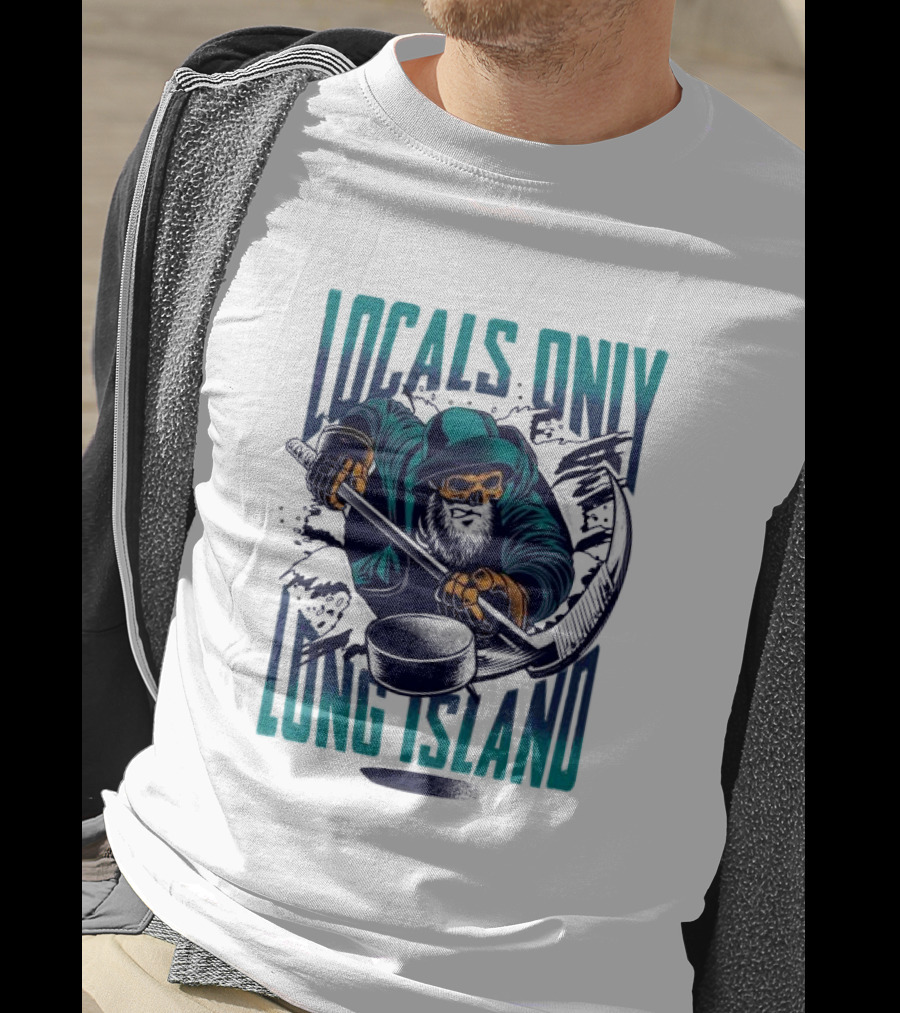 Locals Only Long Island Reaper Hockey Stick Scythe T-Shirt