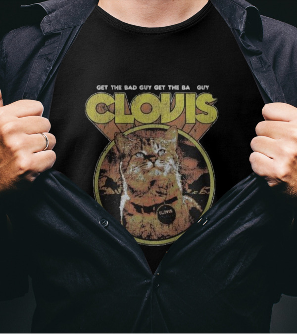 Get The Bad Guy Clovis The Attack Cat Retro T-Shirt