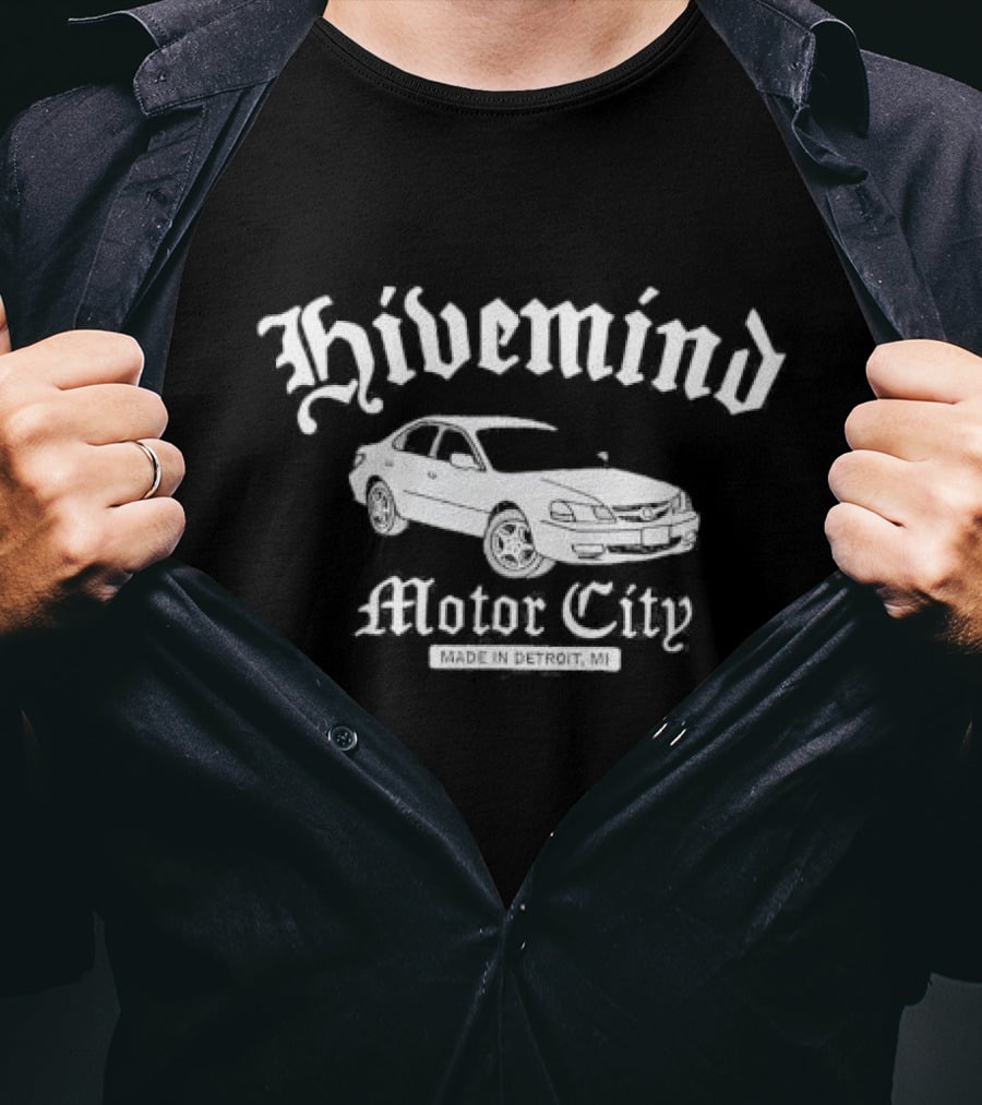 Hivemind Motor City Made In Detroit MI Car T-Shirt
