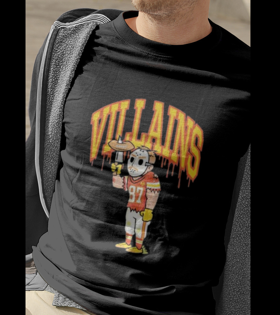 Villains 87 Sewkc X Made Mobb Football Masked Character T-Shirt