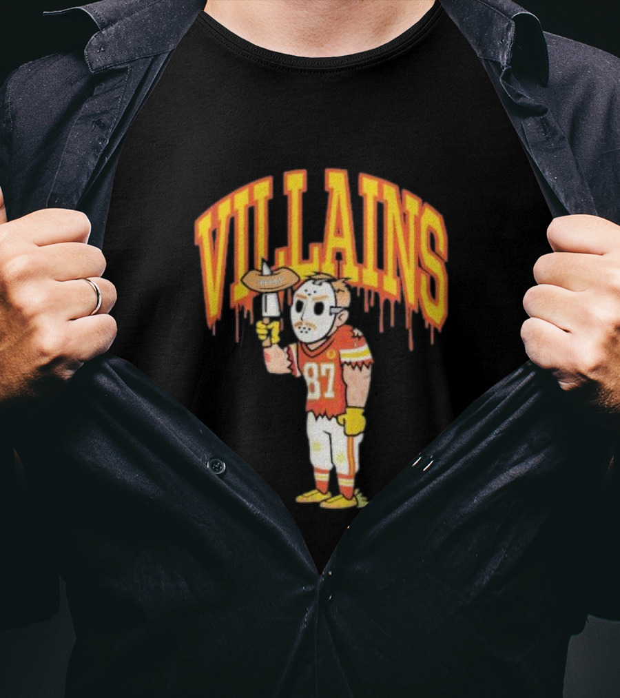 Villains 87 Sewkc X Made Mobb Football Masked Character T-Shirt