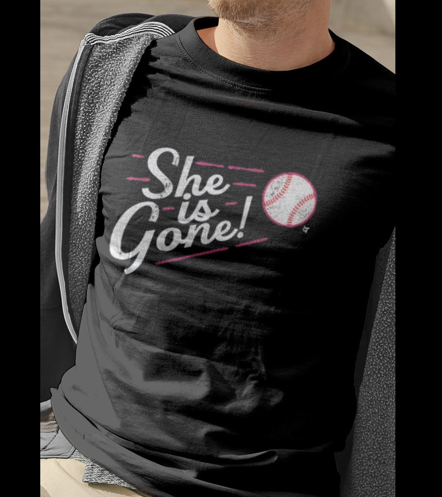 She Is Gone Baseball Los Angeles T-Shirt