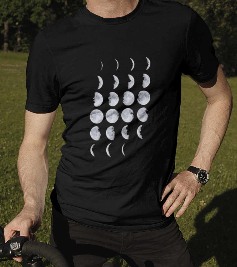 Organic Cotton Moon Phases Lunar Cycle T-Shirt