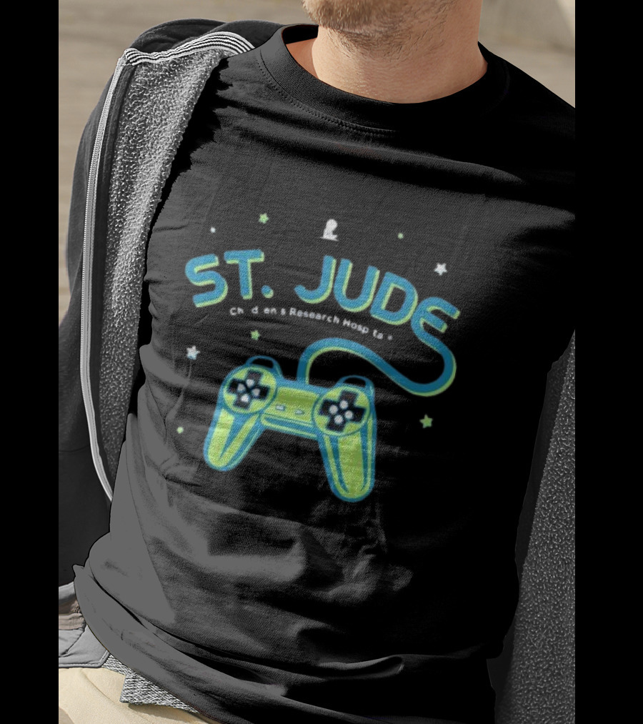 ST. JUDE Children's Research Hospital Gaming Controller Stars T-Shirt