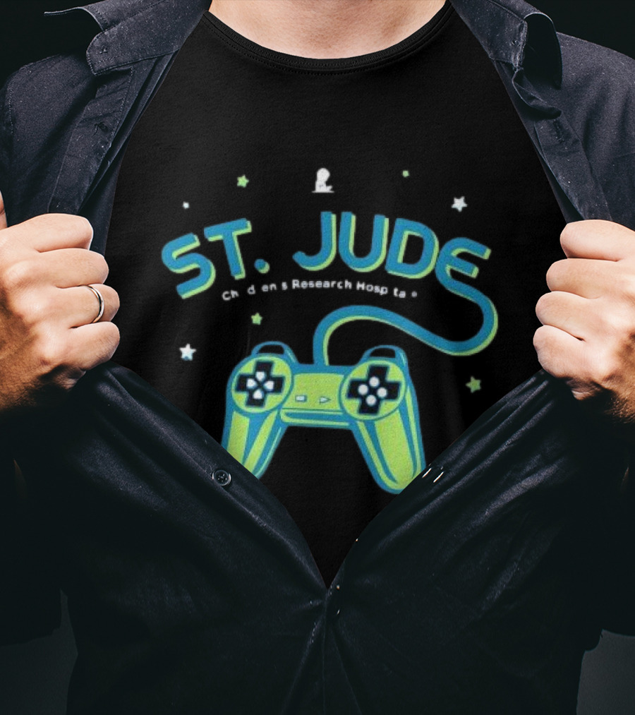 ST. JUDE Children's Research Hospital Gaming Controller Stars T-Shirt