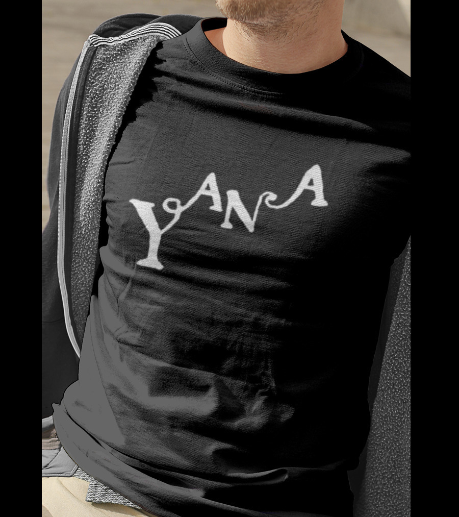 Yana Amy Curved Typography T-Shirt