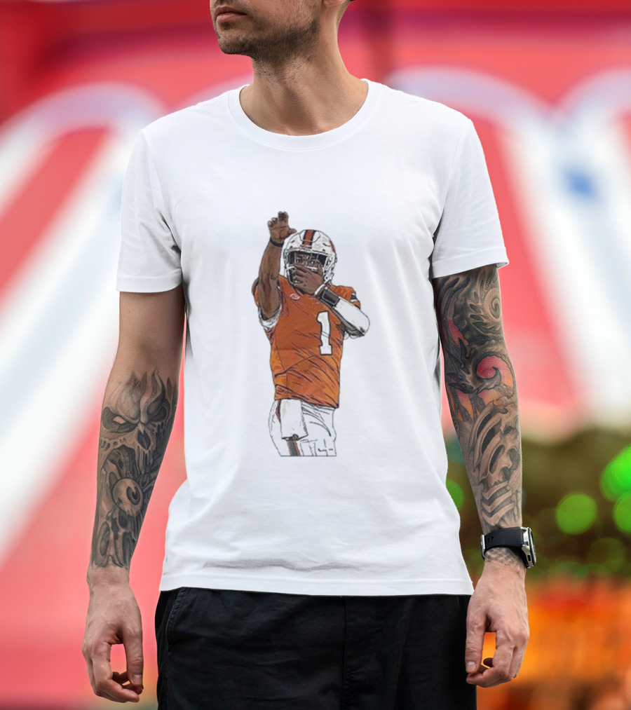 Cameron Ward Washington State Cougars Football Action Pose T-Shirt