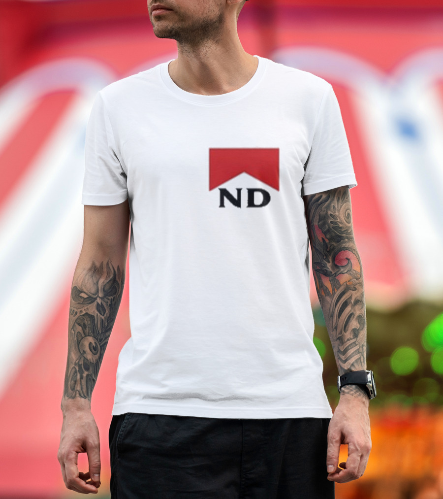 Nicotine Dolls ND Red Marlboro Style Badge T-Shirt