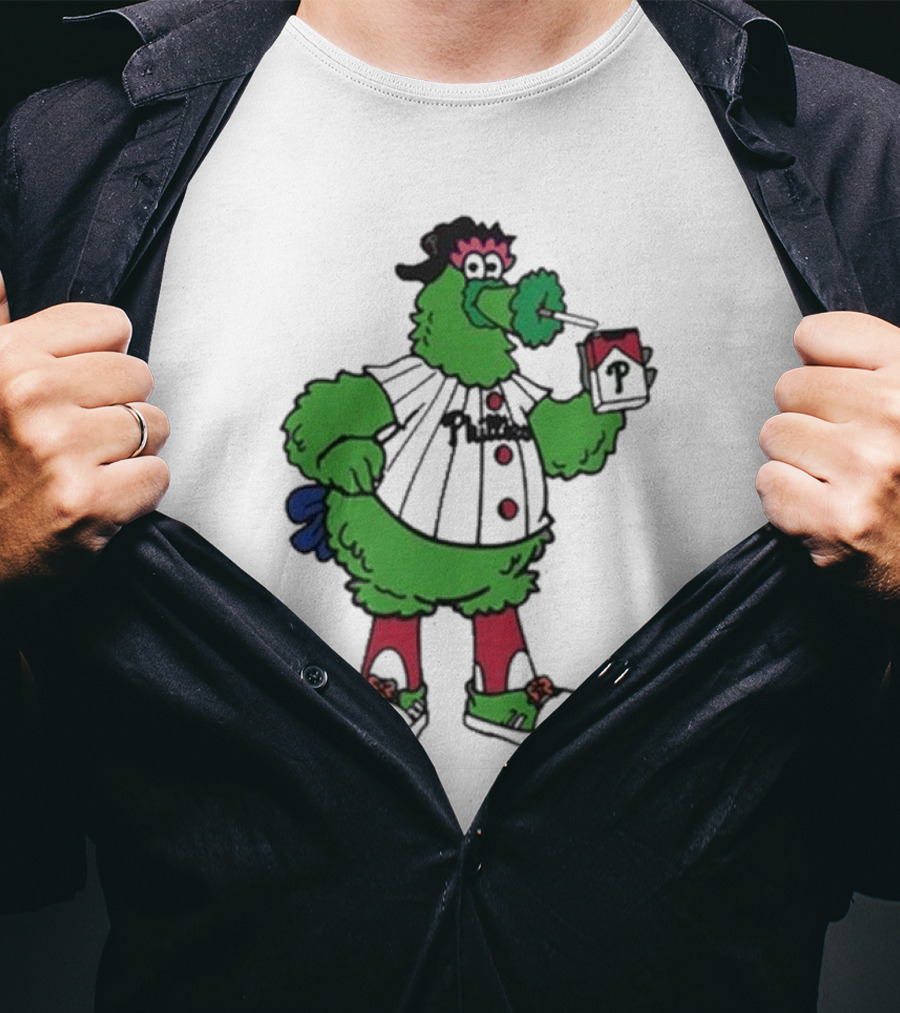 Philadelphia Phillies Mascot Smoking Pirate T-Shirt