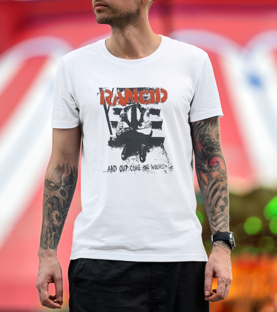 Rancid and Out Come the Wolves Punk Album Cover T-Shirt