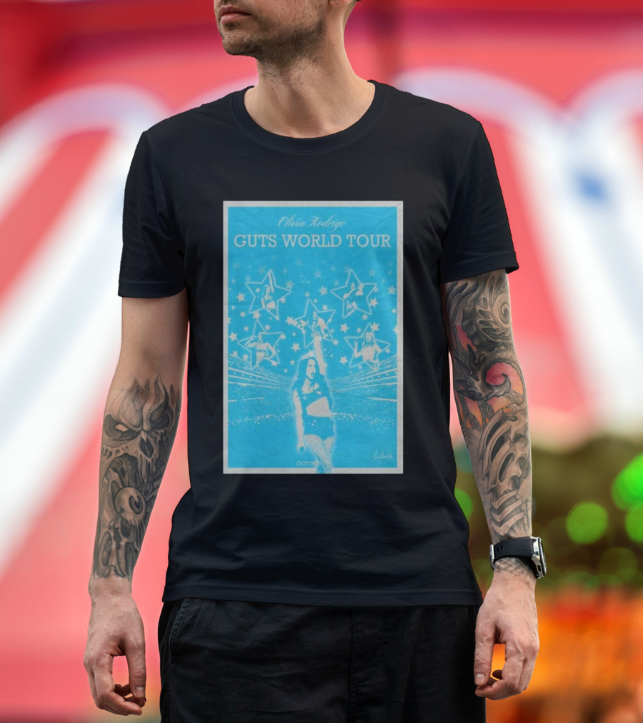Olivia Rodrigo Guts World Tour October 29 2024 Stars Concert T-Shirt