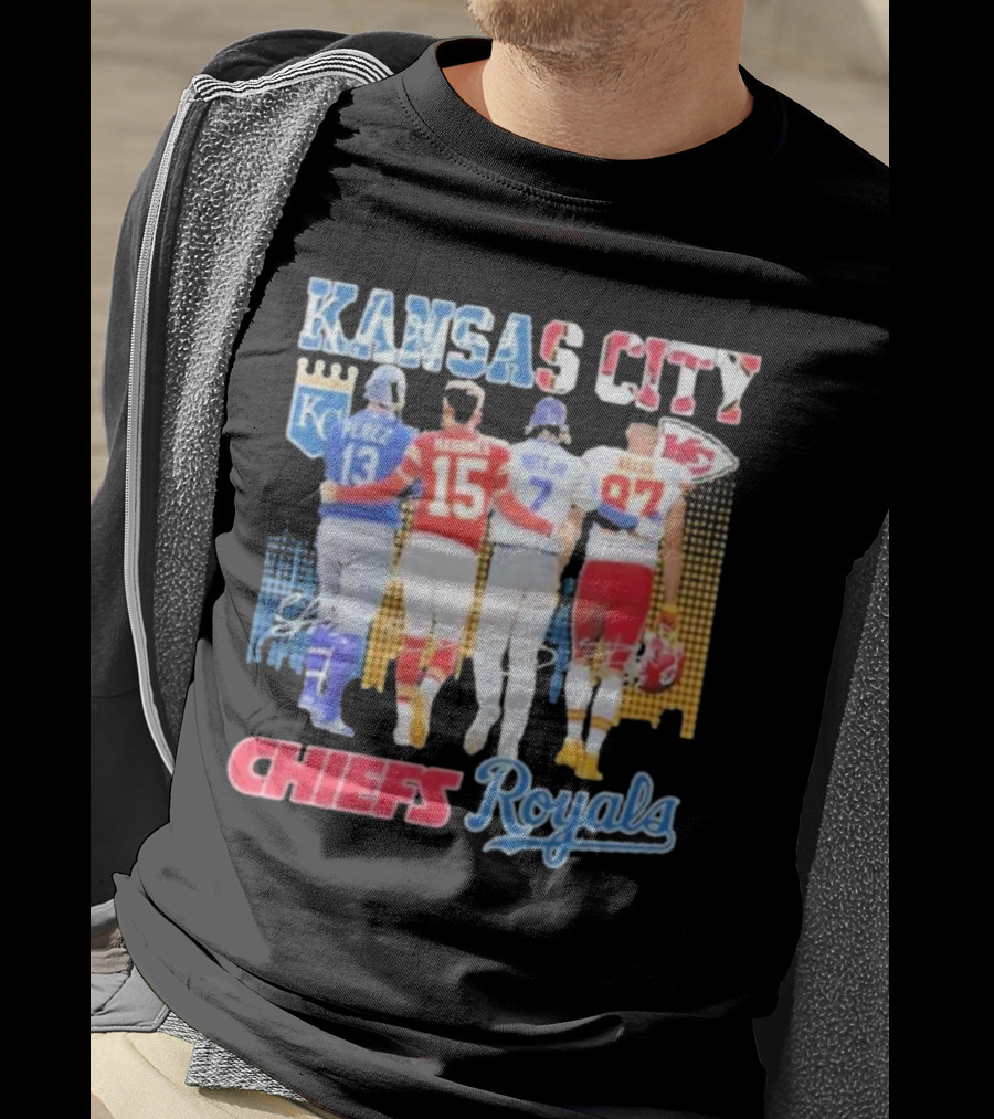 Kansas City Chiefs Royals Perez Mahomes Witt Jr Kelce T-Shirt